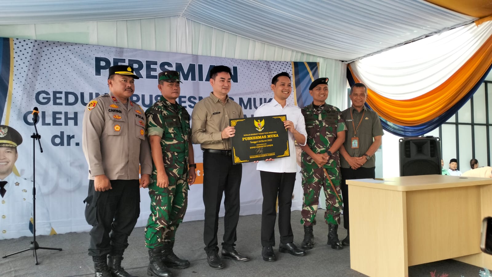 “Dandim 0608/Cianjur Hadiri Peresmian Gedung Puskesmas Muka di Cianjur”