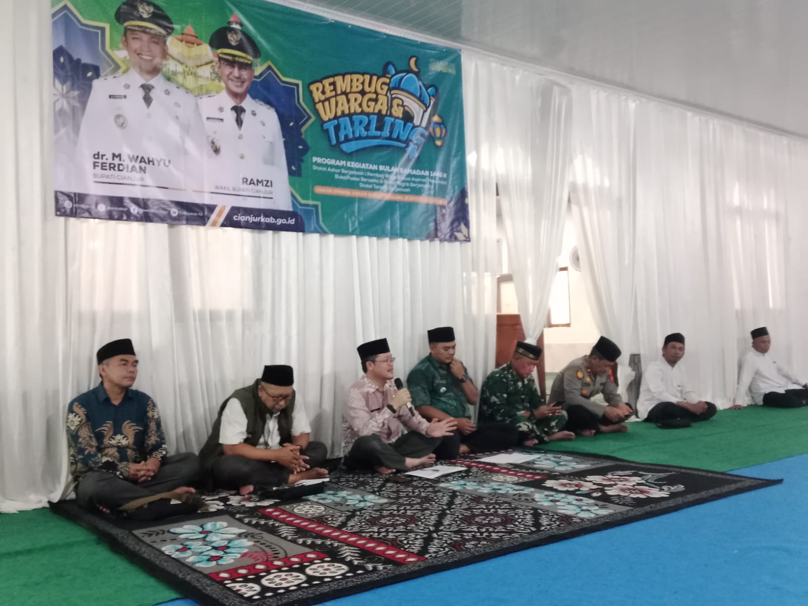 Danramil 0608-05/Cugenang Hadiri Rembug Warga dan Tarling di Desa Cibulakan
