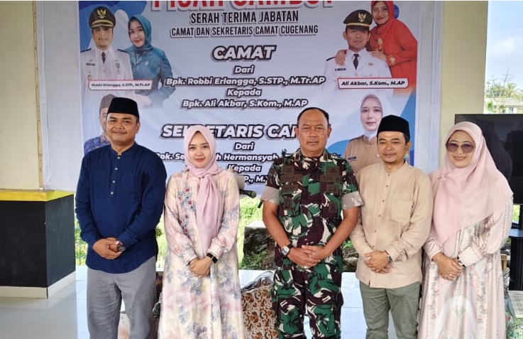 Danramil 0608-05/Cugenang Hadiri Lepas Sambut Camat Kecamatan Cugenang