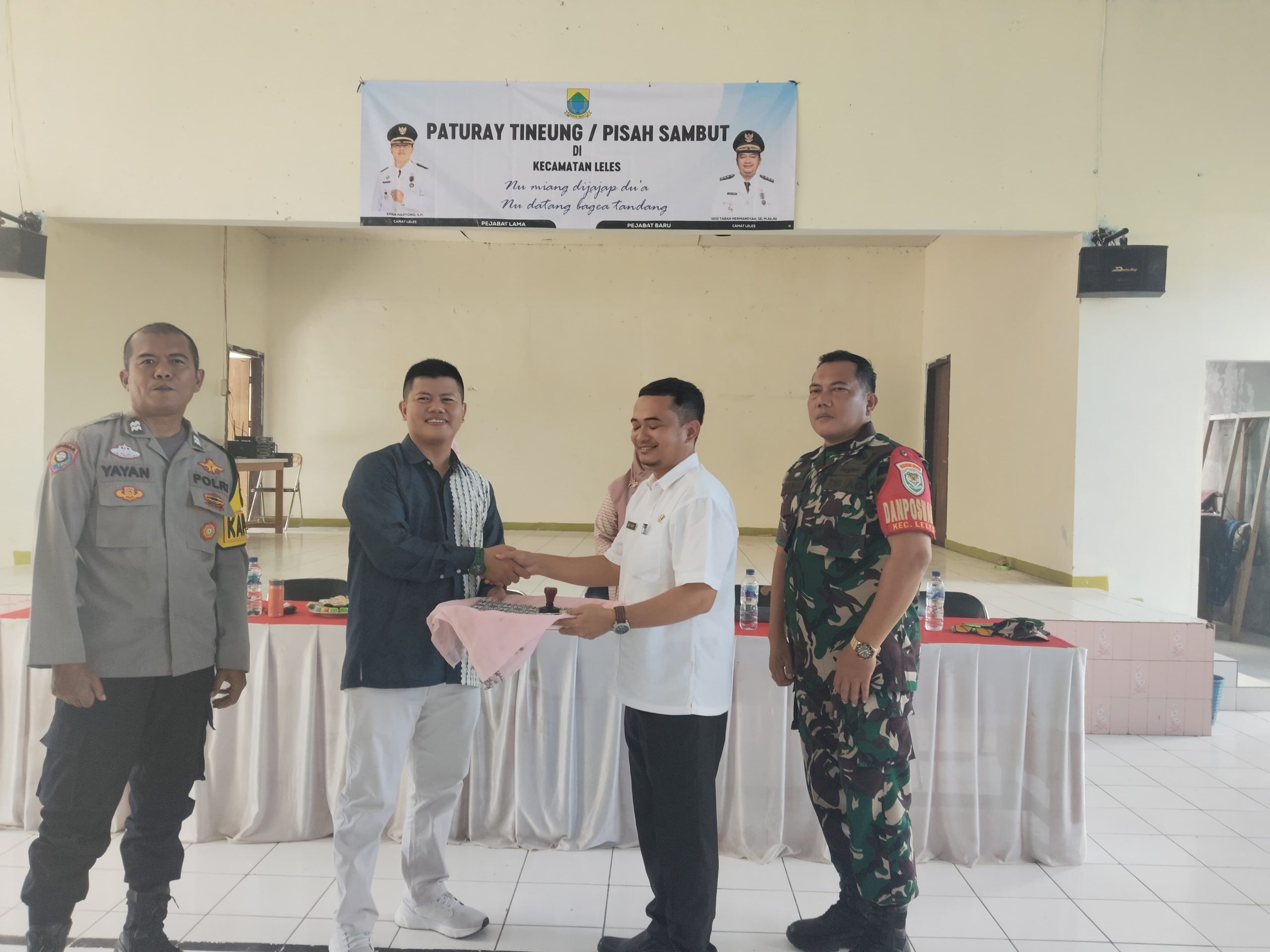 SERTU ANDRI NUGRAHA HADIRI ACARA LEPAS SAMBUT CAMAT KECAMATAN LELES