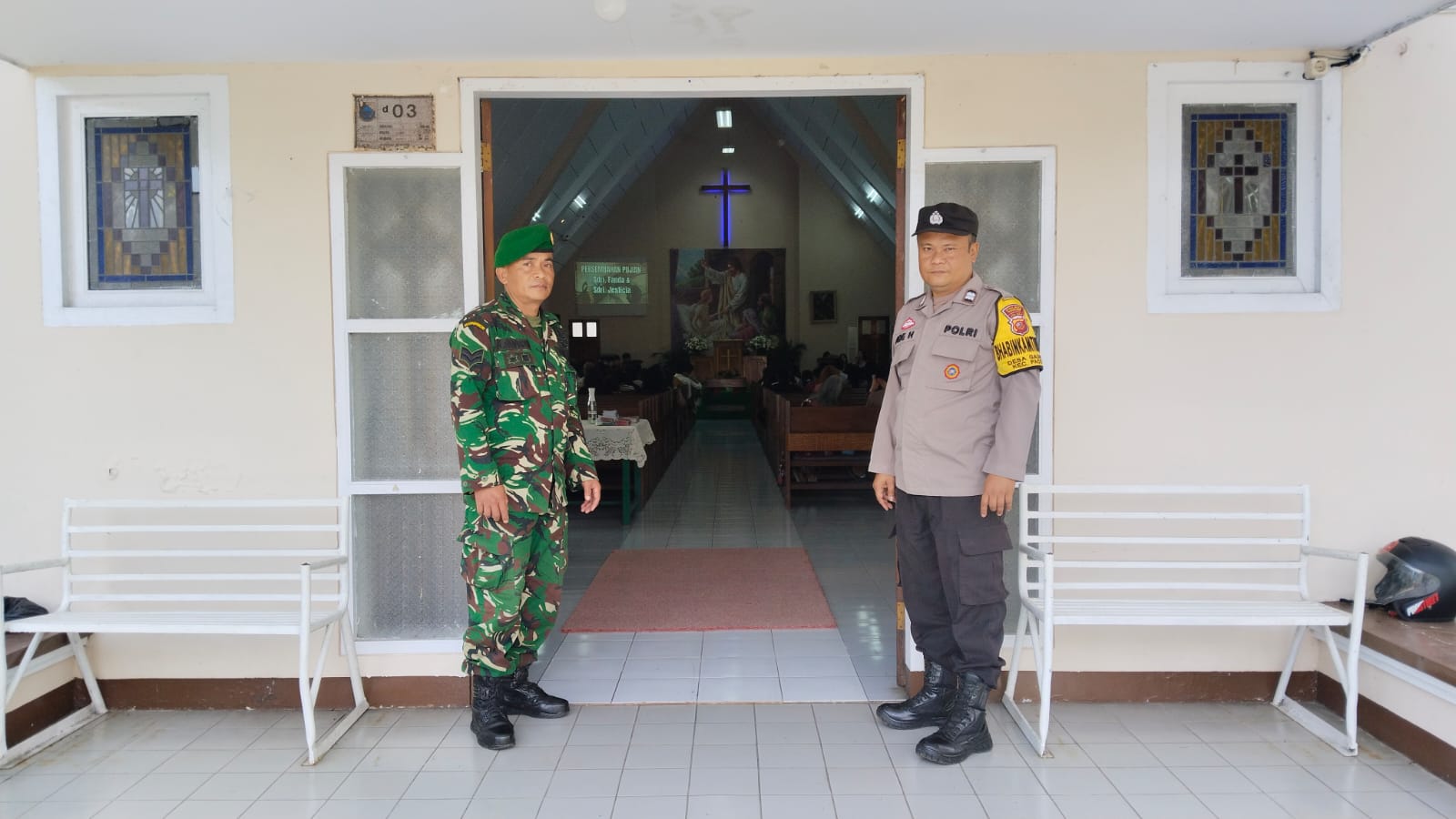 SERTU AHMAD SAIPUDIN AMANKAN KEGIATAN IBADAH KENAIKAN YESUS