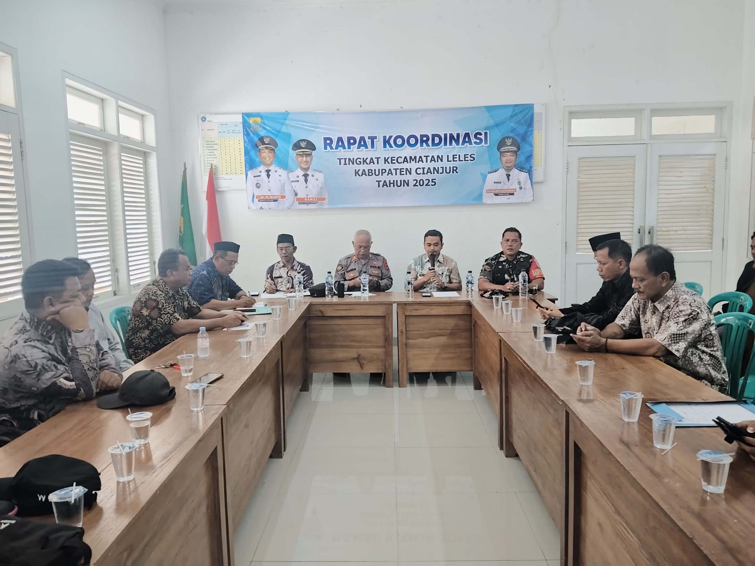 DANPOSMIL LELES SERTU ANDRI NUGRAHA HADIRI RAKOR BULAN JUNI TINGKAT KECAMATAN LELES