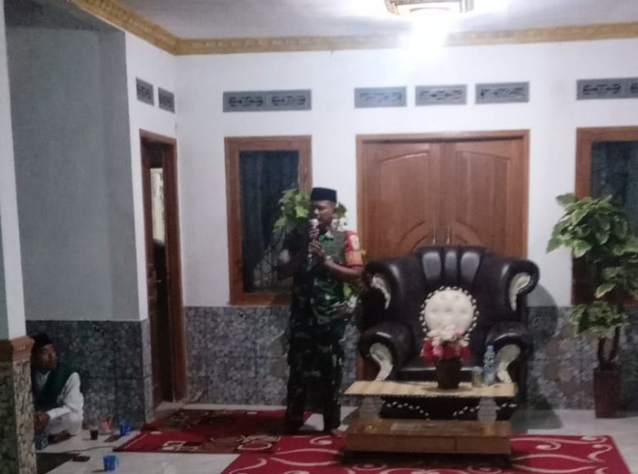 Sertu Awan Gunawan Hadiri Peringatan Maulid Nabi Muhammad SAW di Desa Sindangsari