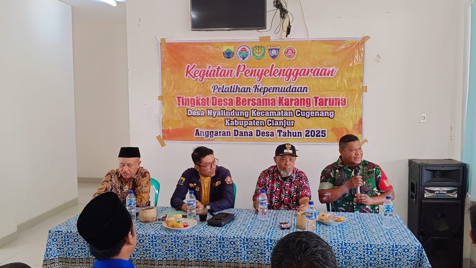 Babinsa Nyalindung Menghadiri Pengukuhan dan Pembentukan Pengurus Karangtaruna Desa Nyalindung