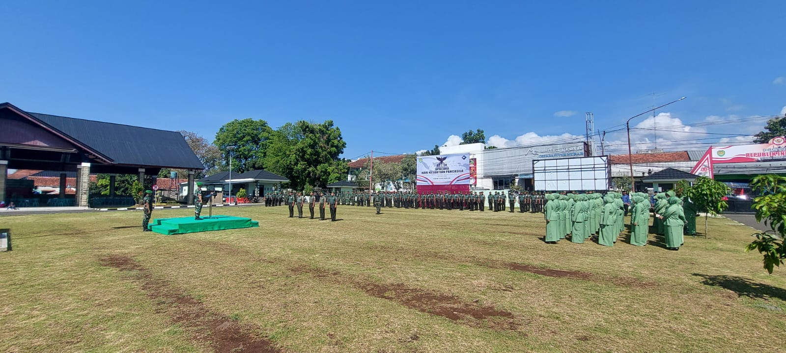 Kodim 0608/Cianjur Gelar Korp Rapot Kenaikan Pangkat dan Pelepasan Purna Tugas