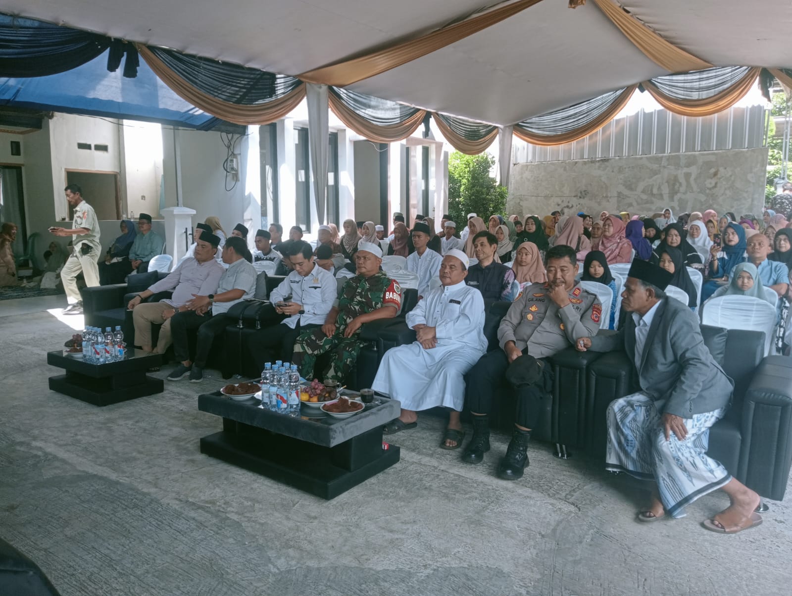 Babinsa Desa Sirnagalih Mengikuti Kegiatan Maulid Nabi Muhammad SAW dan Peresmian PT. FYM