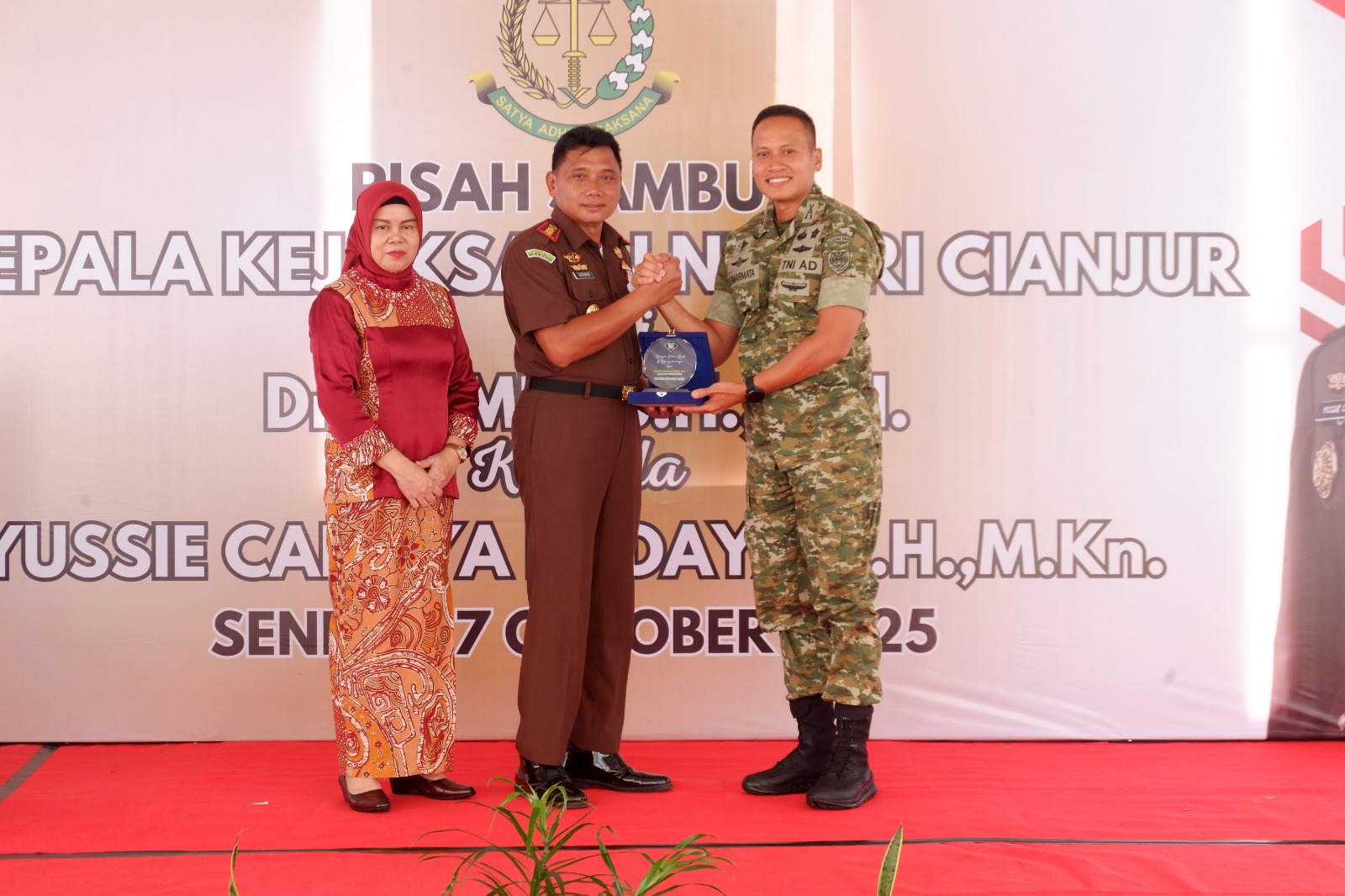 Perkuat Sinergi Forkopimda, Dandim 0608/Cianjur Hadiri Pisah Sambut Kepala Kejaksaan Negeri
