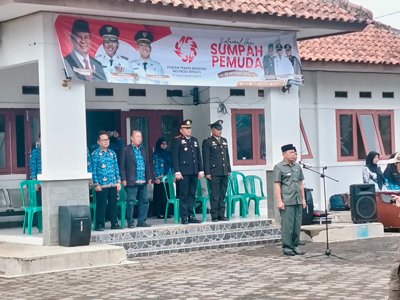 Serka Ejang Nugraha Kawal Upacara Sumpah Pemuda Ke-97 di Haurwangi