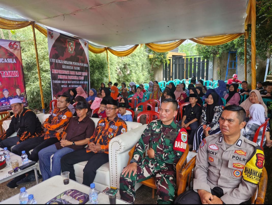 Serka Dasep Hadiri Tablig Akbar dan Santunan Yatim, Perkuat Sinergi TNI dan Pemuda Pancasila Mande