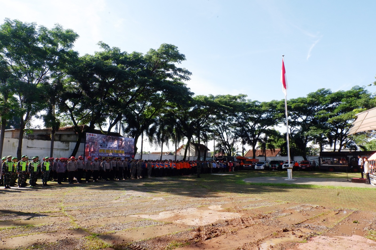 Kodim 0608/Cianjur Siap Jadi Garda Terdepan, Ikuti Apel Gelar Pasukan Siaga Tanggap Bencana 2025