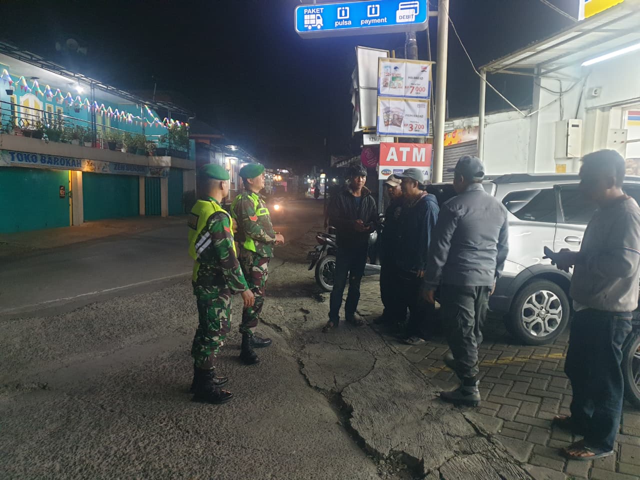 Koramil 0608-04/Cipanas Aktifkan Patroli Komduk, Kawal Kamtibmas Sukaresmi
