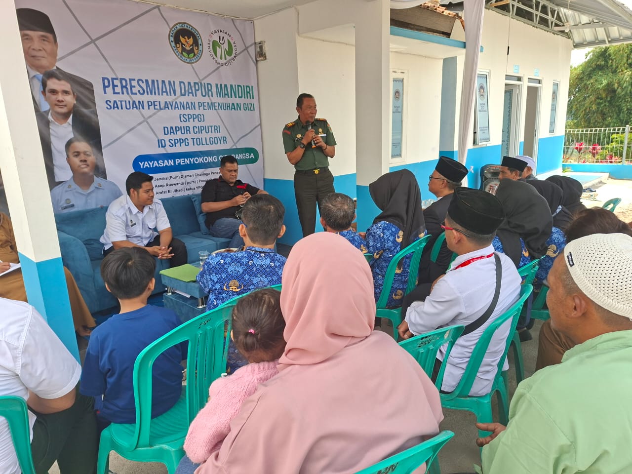 Danramil 0608-04/Cipanas, Pimpin Dukungan TNI Pada Peluncuran Program Gizi Gratis di Ciputri