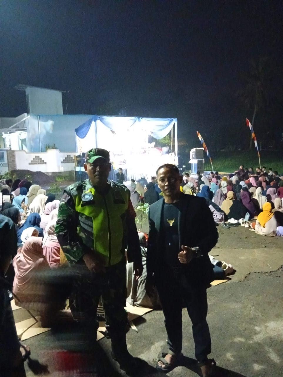 Sambut Tahun Baru 2026, Kaposmil Sukaluyu Peltu Dedi Sumardi Kawal Tablig Akbar dan Pentas Wayang Golek