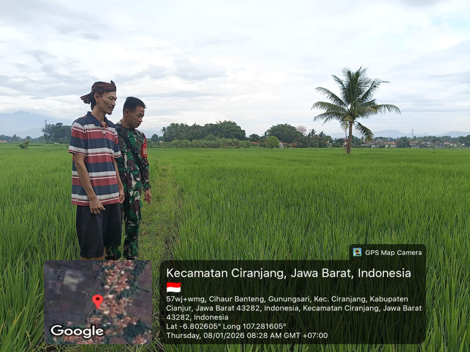 Dukung Program Ketahanan Pangan, Babinsa Gunungsari Sertu Dani Dampingi Kelompok Tani Sabilulungan
