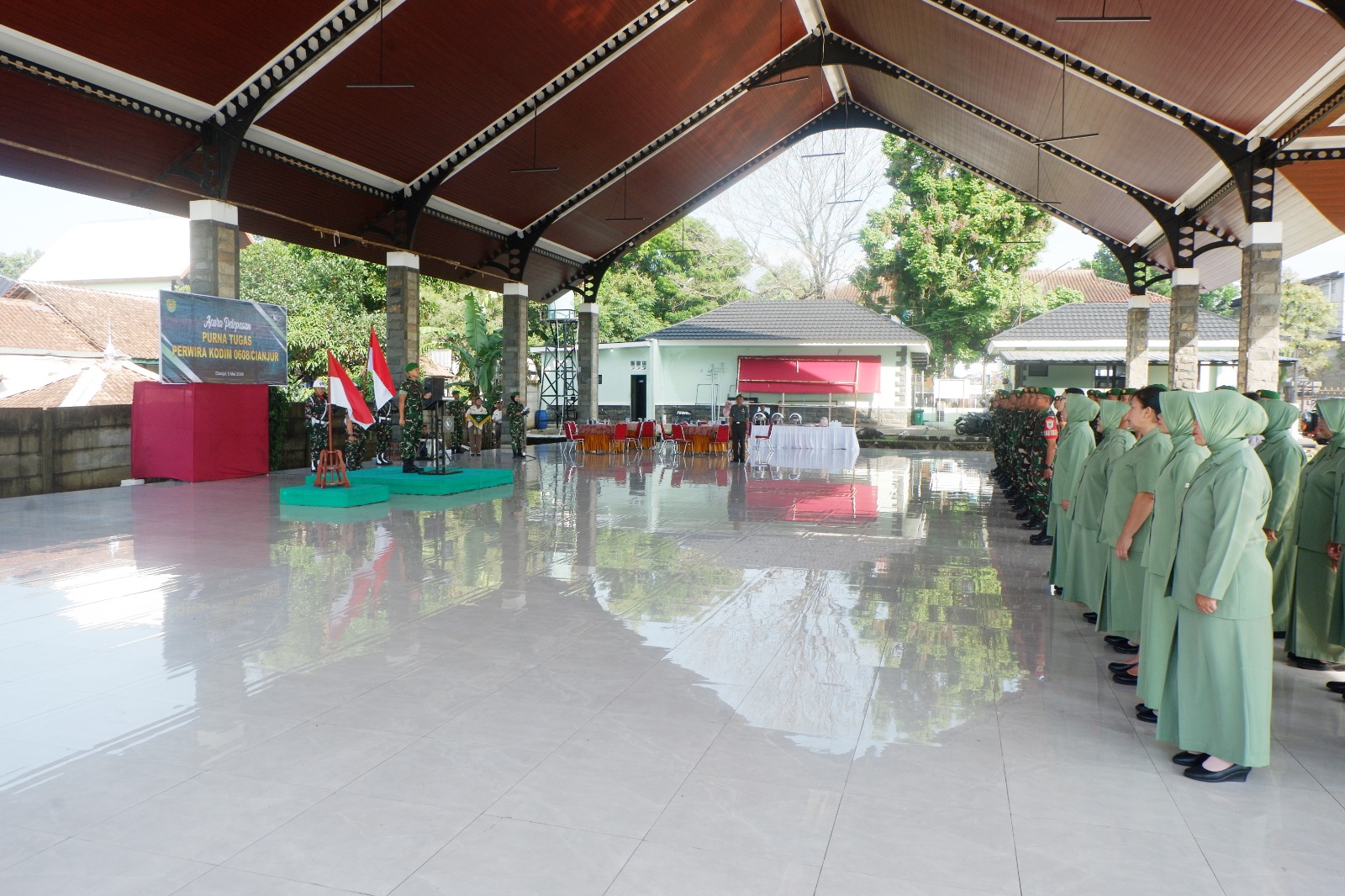 Wujud Penghormatan Satuan, Anggota Kodim 0608/Cianjur Lepas Purna Tugas Kapten Inf (Purn) Anang