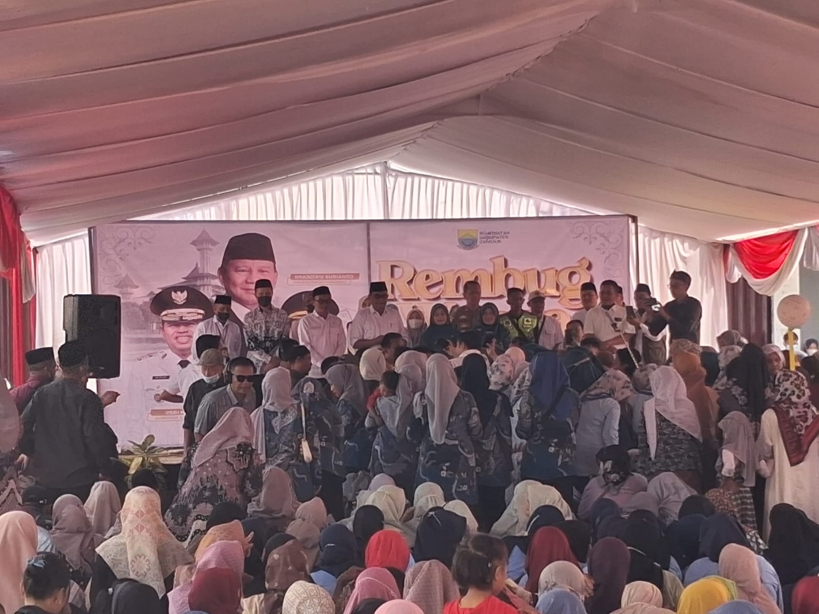 Sinergi Kawal Pembangunan, Anggota Koramil 0608-01/Warungkondang Hadiri Kunjungan Kerja Bupati Cianjur di Desa Jambudipa